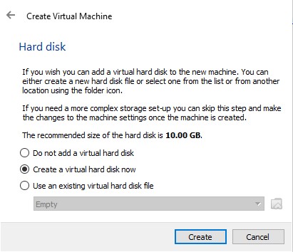 Creating Virtual Machine